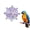 01 Purple, variant on NCQ Bird Toys for Parrots - Spinning Wheel Chew Toy with Rotating Plastic Spinner, Enrichment Puzzle Cage Activity for Parakeets, Conures & Cockatiels