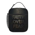 Faith Over Fear Lunch Bag Tote Bag Portable Insulated Lunch Box For ...