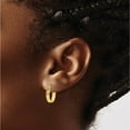 thumbnail image 4 of 10K Yellow Gold Square Tube Hoop Earrings (15 X 15) Made In Indonesia 10s70, 4 of 6