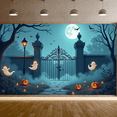 thumbnail image 2 of Spooky Ghost Halloween Banner Pumpkin Decorations Haunted Gateyard for Party Decoration Halloween Event Indoor Outdoor, 2 of 9