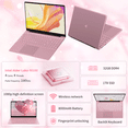 thumbnail image 2 of Auusda Laptop, Windows 11 Pro 15.6" Intel Celeron Processor N5100 Home Computer, 32GB RAM 1TB SSD, Backlit Keyboard, Fingerprint Unlock,Pink, 2 of 7