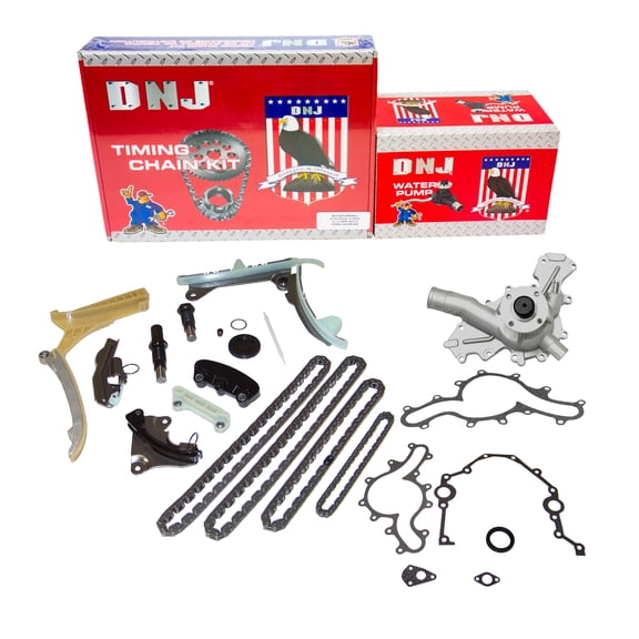 DNJ TK428NWP Timing Chain Kit with Water Pump Fits Cars & Trucks 97-11 Ford 4.0L V6 SOHC 12V