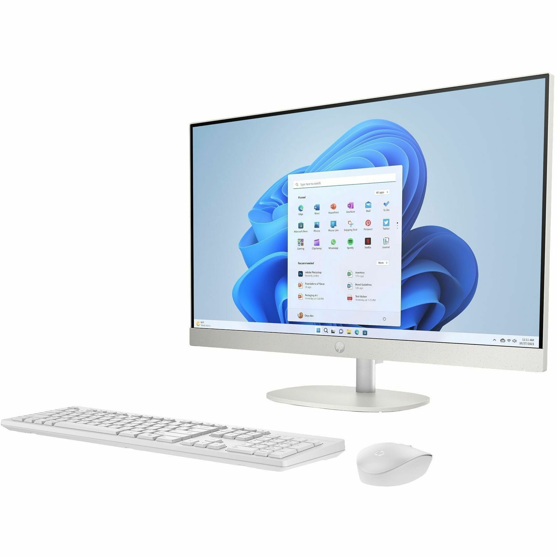 HP 24-cr0000a 24-cr0190 All-in-One Computer, AMD Ryzen 7 7730U, 16 GB, 512 GB SSD, 23.8" Full HD Touchscreen, Desktop, Shell White