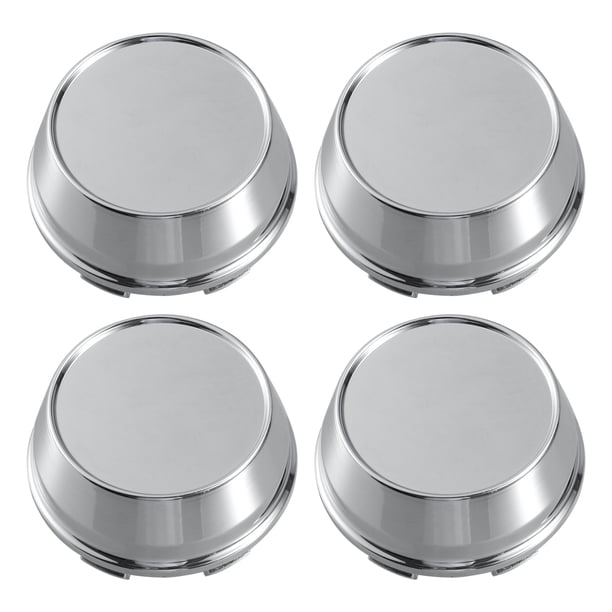 66mm 6 Clips Rueda Llanta Cubo Centrales Tapas Cubierta Plateado Tono - 4uds
