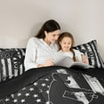 thumbnail image 5 of jejeloiu Motocross Truck Twin Comforter Sets,Black White Bedding Set For Boys Men Reversible 2-Piece, 5 of 8