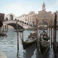 thumbnail image 2 of Blaustein, Alan 15x15 White Modern Wood Framed Museum Art Print Titled - Rialto Bridge Gondolas, 2 of 4