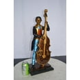 thumbnail image 3 of Nifao Musician Playing His Cello Bronze Statue – Home Office Decor Sculpture, 8"L x 10"W x 23"H, 3 of 11
