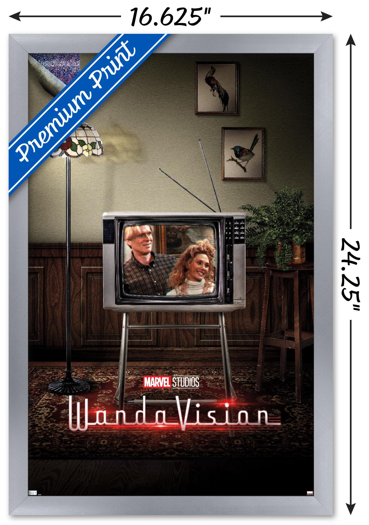 Marvel WandaVision - 80's One Sheet Wall Poster, 14.725" x 22.375", Framed