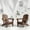 Brown, variant on Folding Adirondack Chair, Heavy Duty HDPE Plastic Fire Pit Patio Chair, White
