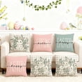 thumbnail image 6 of Linen Fabric Decorative Pillow Covers, Spring Easter Themed, 45x45 cm, Ideal for Living Room, Bedroom, Patio Furniture, 6 of 9