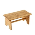 thumbnail image 3 of Wholesale Solid Wood Non-Slip Footstool: Multi-Purpose Robust Stool for Office & Bathroom Use, Durable Unfolded Construction, Natural Aesthetic, Export-Quality Toilet/Bathroom/Office Foot Rest (Tea, 3 of 5