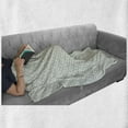 thumbnail image 5 of Abstract Soft Flannel Fleece Throw Blanket, Vintage Ornamental Formations of Small and Long Shapes Oriental Feels, Cozy Plush for Indoor and Outdoor Use, 60" x 80", Seafoam and Eggshell, by Ambesonne, 5 of 5