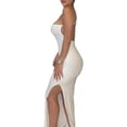 thumbnail image 2 of TRKIYQC Vestido Largo para Mujer, Un Hombro Sin Espalda Slim Fit Fiesta Cóctel Noche Vestido Ajustado con Abertura Sólida TRKIYQC perder, 2 of 5