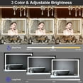 thumbnail image 2 of Pouseayar Bathroom Mirror with LED Light, 48x32" Dimmable Mirrors with Front Light & Backlit-3 Colors - Memory Function, 2 of 7