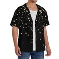 thumbnail image 2 of Fotbe Star Silver Glitter Camisa Estampada de Manga Corta para Hombre, Casual de Verano, Estilo Playero, Sin Arrugas-Medium, 2 of 5