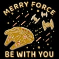 thumbnail image 2 of Men's Star Wars: A New Hope Merry Force Gingerbread Millennium Falcon Graphic T-Shirt, 2 of 5
