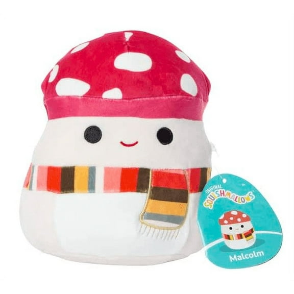 Squishmallows 7.5" Malcolm the Mushroom - Fall / Winter Squad w/ Scarf Official Kellytoy Squishy Soft Plush Toy 2022