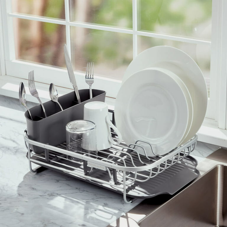 Space Saving Tableware Drying Rack With Draining Spout - Durable