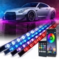 thumbnail image 2 of Tira de luces LED de neón 4 en 1 para la parte inferior del coche, lámpara de ambiente ambiental decorativa, Flexible, RGB, 12V, APP, 2 of 4