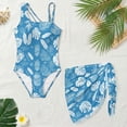 thumbnail image 4 of SEANATIVE Girl's Sleeveless Bathing Suit Lightweight One-Piece Swimsuits with Mesh Cover Up Spandex Fabric Beach Swimwear for Kid Teen Girls, 7-8 Years, Tropical Monstera Leaf Blue, 4 of 7