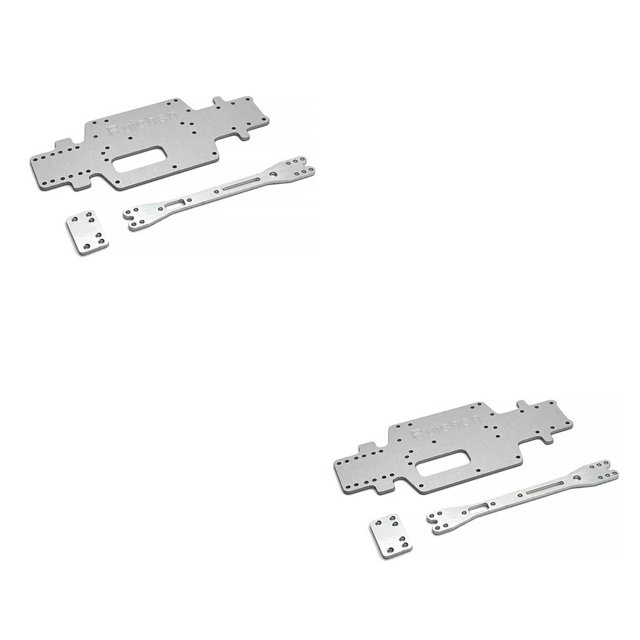Bewildely Placa inferior de caja de cambios Control remoto 1:28 Piezas de actualización de camión Plata Type3 NO3 Bewildely CBP206170