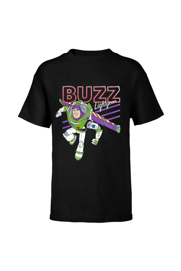 Disney Pixar Toy Story 4 Classic Buzz Lightyear T-Shirt - Short Sleeve T-Shirt for Kids - Customized-Black