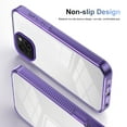 thumbnail image 5 of Compatiable with iPhone 15 Plus Case Clear, Transparent Crystal Shockproof Phone Case, Slim Anti-Scratch Hard PC + Soft TPU Back Protective Cover Bumper Non-Slip Design For iPhone 15 Plus, Darkpurple, 5 of 8