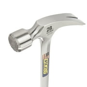 ESTWING Framing Hammer - 28 oz Long Handle Straight Rip Claw with Milled Face & Shock Reduction Grip - E3-28SM