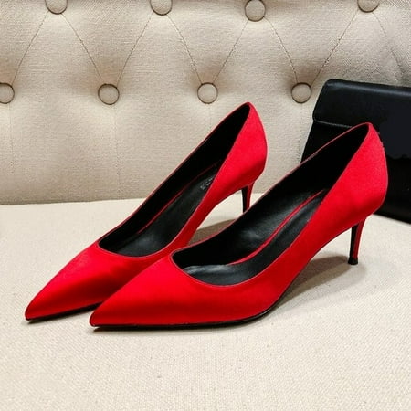 YCNYCHCHY Elegant Lady Pumps High Quality Silk Pointed Toe 6CM/8CM/10CM Thin High Heels Classic Party Office Dress Women Shoes Green