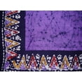thumbnail image 3 of Batik Tapestry Cotton Bedspread 108" x 88" Full-Queen Purple, 3 of 3