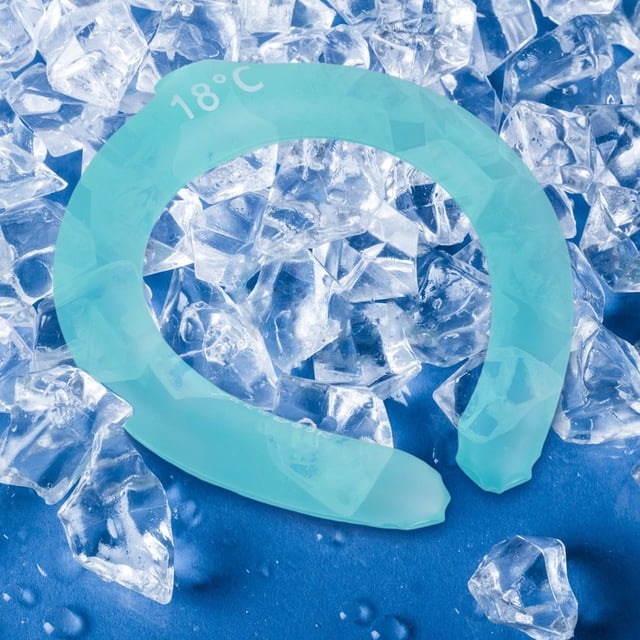 Jinsinto Neck Cooling Tube | Wearable Cooling Neck Wraps for Summer Heat I Hands Free Cold Pack | Reusable Neck Cooler (Blue)