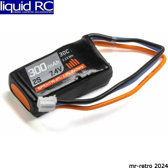 Spektrum X3002S30 300mAh 2S 7.4V 30C LiPo Battery; PH Connector