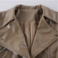 thumbnail image 4 of Lindreshi Leather Jacket for Women Women Cool Faux Leather Jacket Long Sleeve Zipper Fitted Coat Fall Short Jacket, 4 of 6