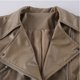 thumbnail image 4 of Puntoco Mujeres Cool Chaqueta de cuero de imitación Manga larga Cremallera Abrigo ajustado Otoño Chaqueta corta Flash Picks Puntoco Puntoco-7260, 4 of 6