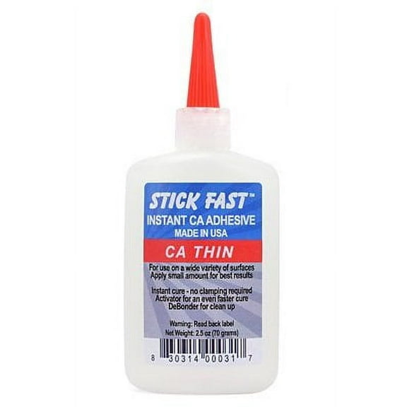 Stick Fast Instant CA Adhesive Glue, Clear, 1 oz