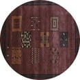 thumbnail image 1 of Ahgly Company Indoor Round Abstract Light Blue Contemporary Area Rugs, 8' Round, 1 of 4