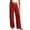 Red, variant on Tanghaowl Women's Pants, Elegant Pleated Wide Leg Tows Daytime Comfort Fit Women's Casual Bottoms For Everyday Wear With Elastic Waist And BreathableDesign Navy L