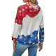 thumbnail image 3 of Sudaderas con capucha para mujer Estilo navideño Cordón Contraste Color Bolsillo frontal Sudadera con capucha para mujer para oficina Citas Fiesta Manga de copo de nieve XXL, 3 of 5