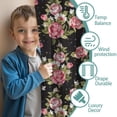 thumbnail image 3 of Blackout Kids Curtains,Pioneer Flower Floral Print Pattern Childrens Insulated Curtains Set Of 2,Bedroom Essentials,Toddler Room Decor 52"x63", 3 of 5