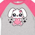 thumbnail image 4 of Inktastic Valentine Bunny Baby Heart Girls Toddler T-Shirt, 4 of 5