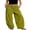 Green, variant on Womens Striped Pants Casual Loose Fit Stylish Side Strap Elastic Mid Rise Wide Leg Trousers