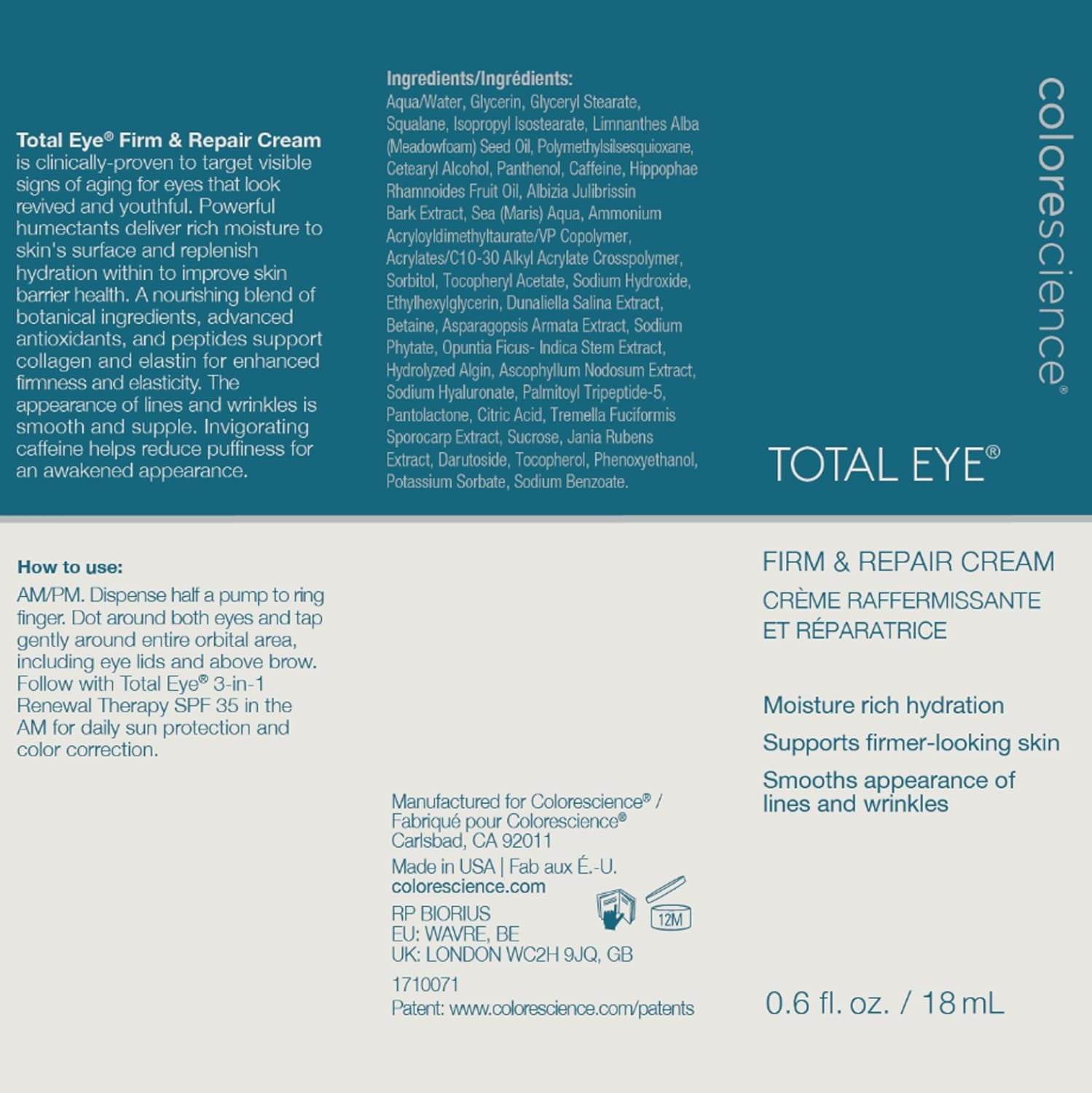 Colorescience Total Eye Firm & Repair Cream