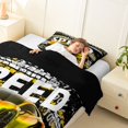 thumbnail image 4 of Castle Fairy Vibrant Racing Sports Car Twin Comforter Sets 3-Piece for Kids, Bold Speedometer Checkered Bedding Set for Bedroom, Yellow Black White,Black Reversible, 4 of 6