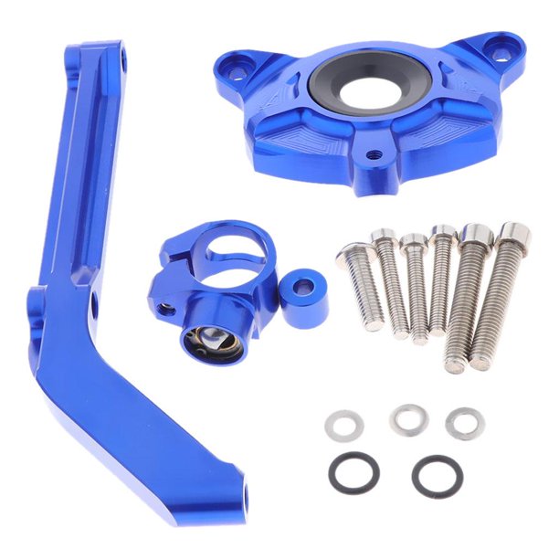 Soporte de dirección de Amortiguador de Aleación Baoblaze para motocicleta 2014-2016 azul
