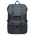 thumbnail image 1 of Mochila de viaje escolar KAUKKO para universidad flexible con portátil para 15", 22L (Nylon/Gris) KAUKKO  EP5-9-Black, 1 of 5