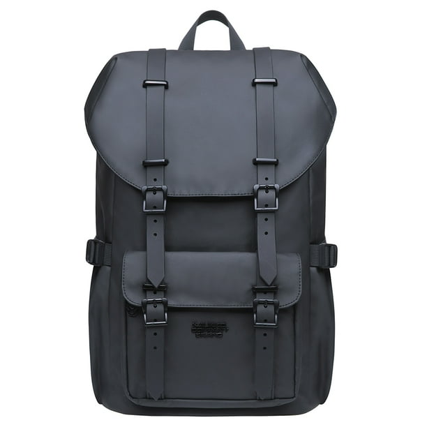 Mochila de viaje escolar KAUKKO para universidad flexible con portátil para 15", 22L (Nylon/Gris) KAUKKO EP5-9-Black