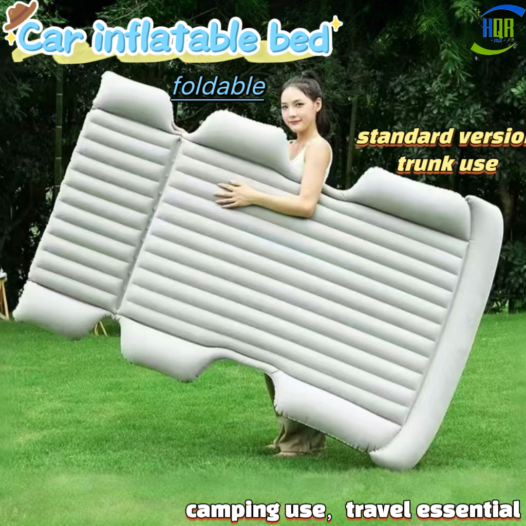 Car inflatable bed, foldable, camping use, travel essential, standard version, trunk use