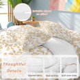 thumbnail image 2 of Queen 4 Piece Bedding Set Vintage Farmhouse Flowers Pattern Soft Breathable Duvet Cover and Pillowcase, Yellow Floral Art Duvet Cover Set Bed Sheets for Bedroom Dormitory Guest Room, 2 of 9