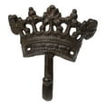thumbnail image 4 of Pack Of 4 Cast Iron Medieval Royalty King and Queen Crowns Wall Coat Hooks, 4 of 9