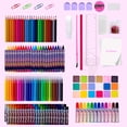 thumbnail image 2 of Set De Arte Profesional De Guerreras K-pop Demon Hunters, Kit De Dibujo Con Colores Profesionales, Plegable Y Con Caballete Doble. Incluye Marcadores, Acuarelas, Crayones, Pinceles., 2 of 7
